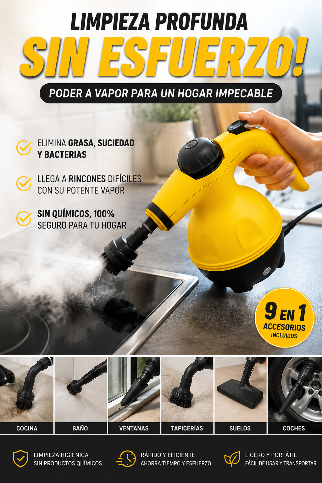 Limpiador a Vapor Multi superficie