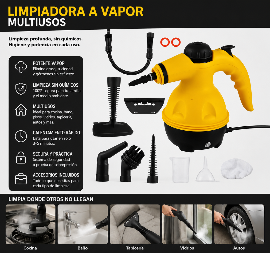 Limpiador a Vapor Multi superficie